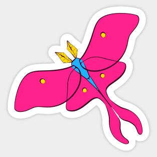 Pan Pride Moth Sticker